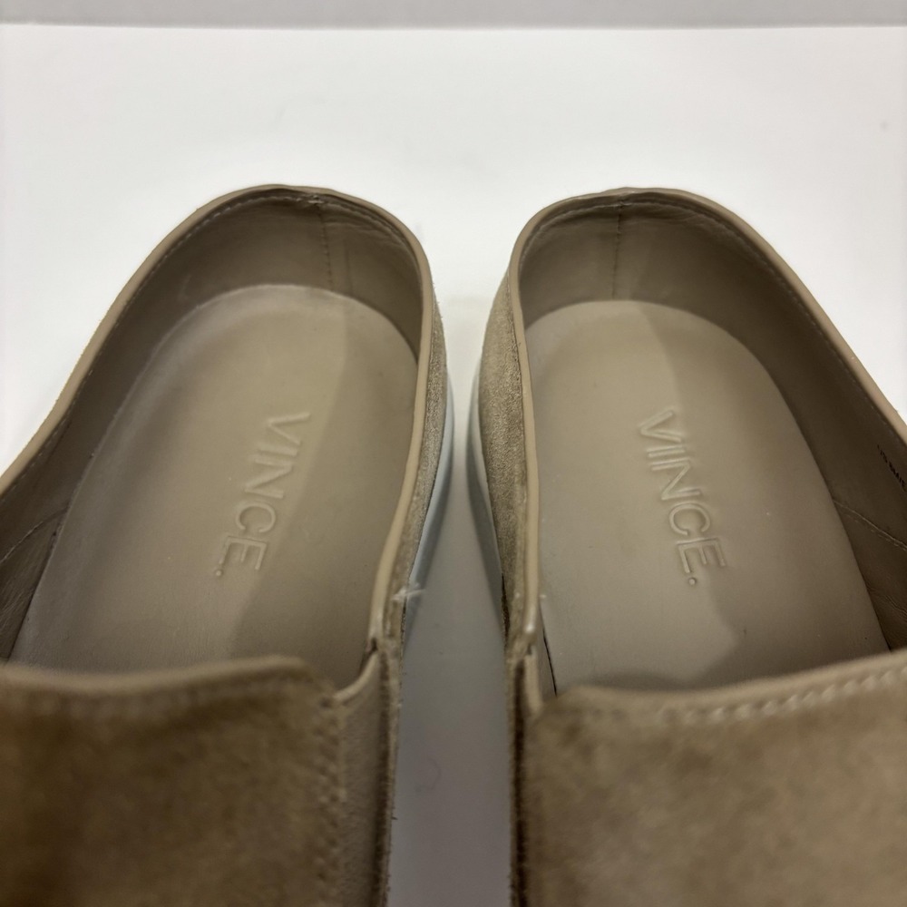 Vince Slip‎ On Suede Leather Shoes Womens Size 8 38 Beige Casual Flats Sneakers - Picture 9 of 14
